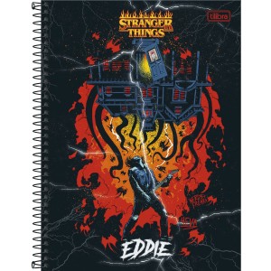 Caderno 10 Matérias Universitário Espiral Stranger Things - Tilibra